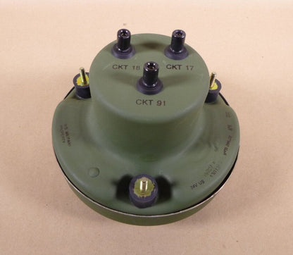 New USGI M998, 3 Wire Interlog 7" Round LED Headlight w/ Green Housing 13013616 | Genuine HMMWV Replacement Parts and Military Surplus Humvee Parts &amp; Accessories
