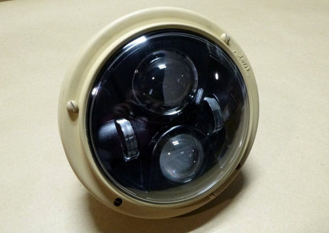 New USGI M998, 3 Wire JW Speaker 7" Round LED Headlight w/ Tan Housing 13013616 - Royal Equipment JW SPEAKER