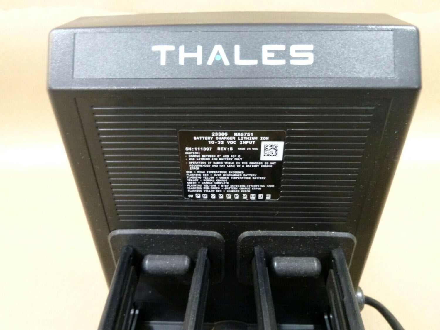 USGI Thales MA6751, PRC-148 MBITR 2-Bay Lithium Ion Rugged Tactical Charger | Industrial MRO Tools and Replacement Industrial Equipment Components