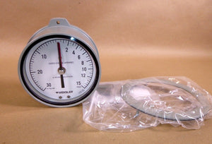 New Vacuum Gauge Compound Weksler 30″ hg – 15″ psi 4 1/2″ Dial, 1/4 NPT - Royal Equipment WEKSLER