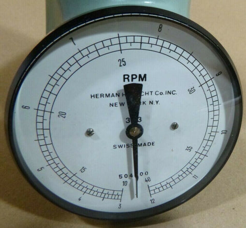 NEW VINTAGE HERMAN H STIGHT 303 HAND HELD DIAL TACHOMETER RPM , 30 - 12000 - Royal Equipment HERMAN H STIGHT