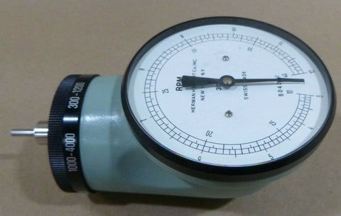 NEW VINTAGE HERMAN H STIGHT 303 HAND HELD DIAL TACHOMETER RPM , 30 - 12000 - Royal Equipment HERMAN H STIGHT