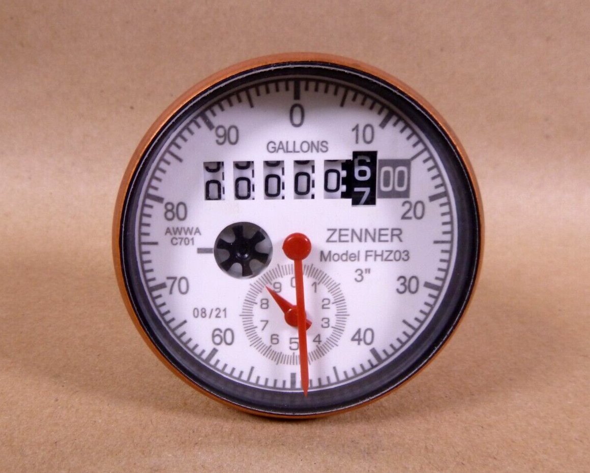 New ZENNER FHZD Fire Hydrant Backflow Meter 3" Register U.S. Gallon FHZ03-REG-US | Industrial MRO Replacement Parts, Manufacturing Machine Parts &amp; Components, Heavy Equipment Parts Supplier