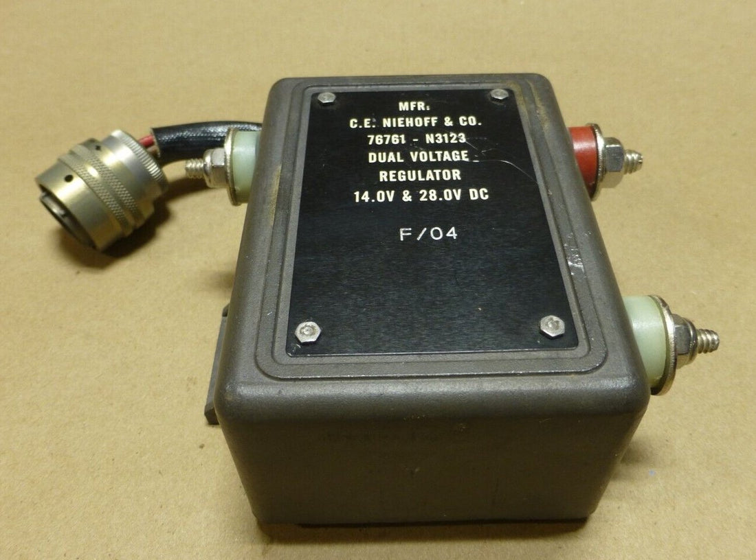 NIEHOFF N3123 DUAL VOLTAGE REGULATOR USGI MILITARY 14 &amp; 28 VDC 6110-01-458-1006 | Replacement Truck Parts, Trailer Accessories, Automobile Supplies, Car Parts &amp; Accessories