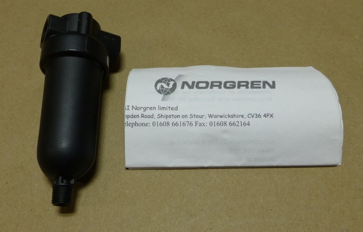 Norgren F07-200-A1MA F07 Series Miniature Filter Compressed Air Water Drain 1/4" | Industrial MRO Replacement Parts, Manufacturing Machine Parts &amp; Components, Heavy Equipment Parts Supplier