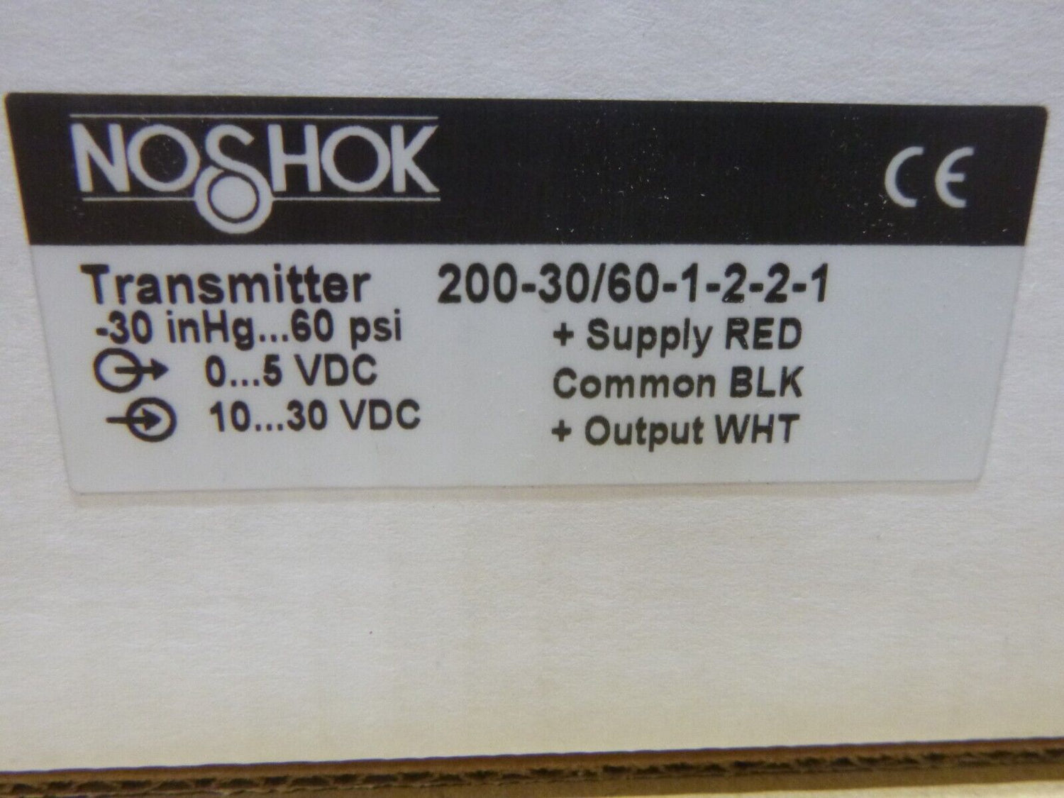 Noshok Pressure Transmitter 200-30/60-1-2-2-1, -30 INHG TO 60 PSIG, 0-5VDC Out. | Industrial MRO Replacement Parts, Manufacturing Machine Parts &amp; Components, Heavy Equipment Parts Supplier