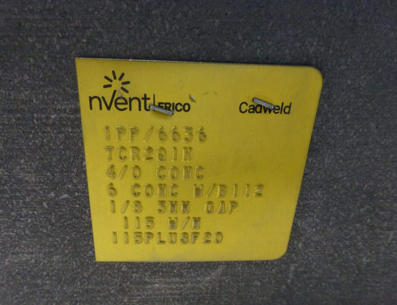 NVENT CADWELD MOLD TCR2Q1H 4/0 AWG CONC. TO 6 CONC. B112, USE 