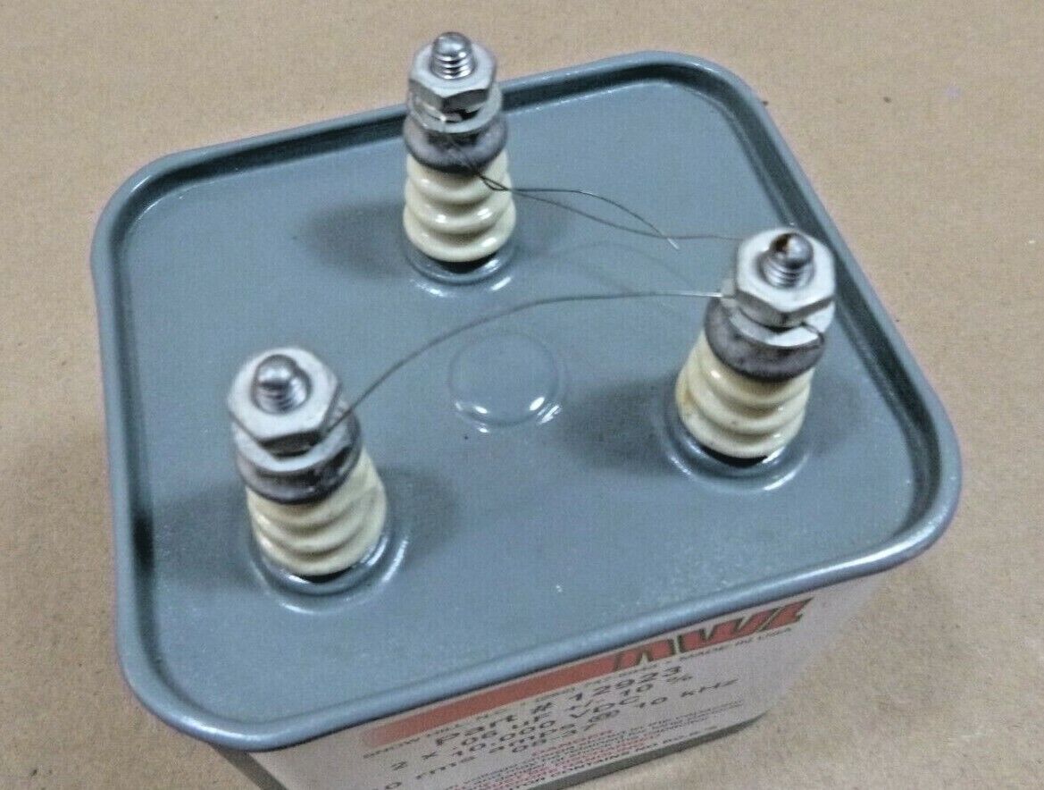 NWL SNOW HILL CAPACITOR 2 x .06 uF +/- 10% 10,000 Vdc - 10 rms amps @ 10 kHz | Electrical MRO Replacement Parts &amp; Components and Commercial Electrical Supplies Company