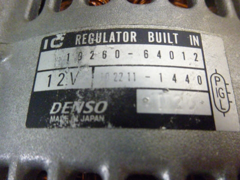 OEM Denso Japan 19260 - 64012 Alternator For Kubota Engine 12V 102211 - 1440 Genuine - Royal Equipment DENSO