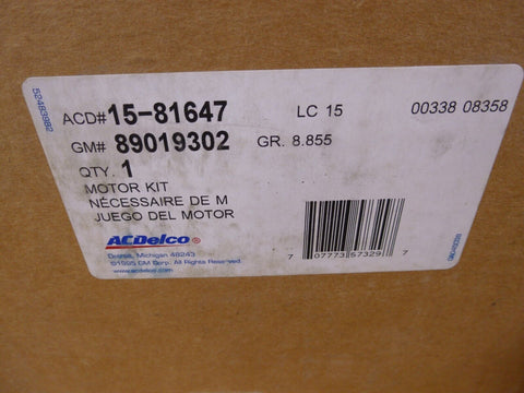 OEM Genuine AC Delco HVAC Blower Motor 15 - 81647, GM 89019321 Silverado Sierra - Royal Equipment AC DELCO