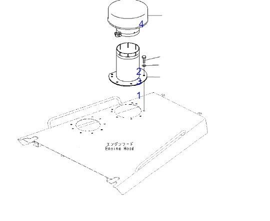 OEM KOMATSU 198-01-51310 HOOD PRECLEANER FOR D155A, D155AX, D275A, D275AX, D355A | Industrial Tractor Parts Supplier and Surplus Tractor Parts &amp; Accessories