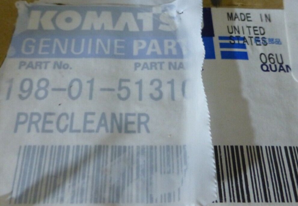 OEM KOMATSU 198-01-51310 HOOD PRECLEANER FOR D155A, D155AX, D275A, D275AX, D355A | Industrial Tractor Parts Supplier and Surplus Tractor Parts &amp; Accessories
