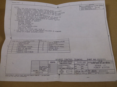 OEM Wagner Repair Kit Part A75431 for a J98274 Disc Brake Power Cluster - Royal Equipment WAGNER