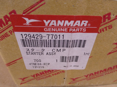 OEM Yanmar 129429 - 77011 12V Starter 228000 - 7111 For 4TNE82 4TNE84 4TNE88 Genuine - Royal Equipment YANMAR