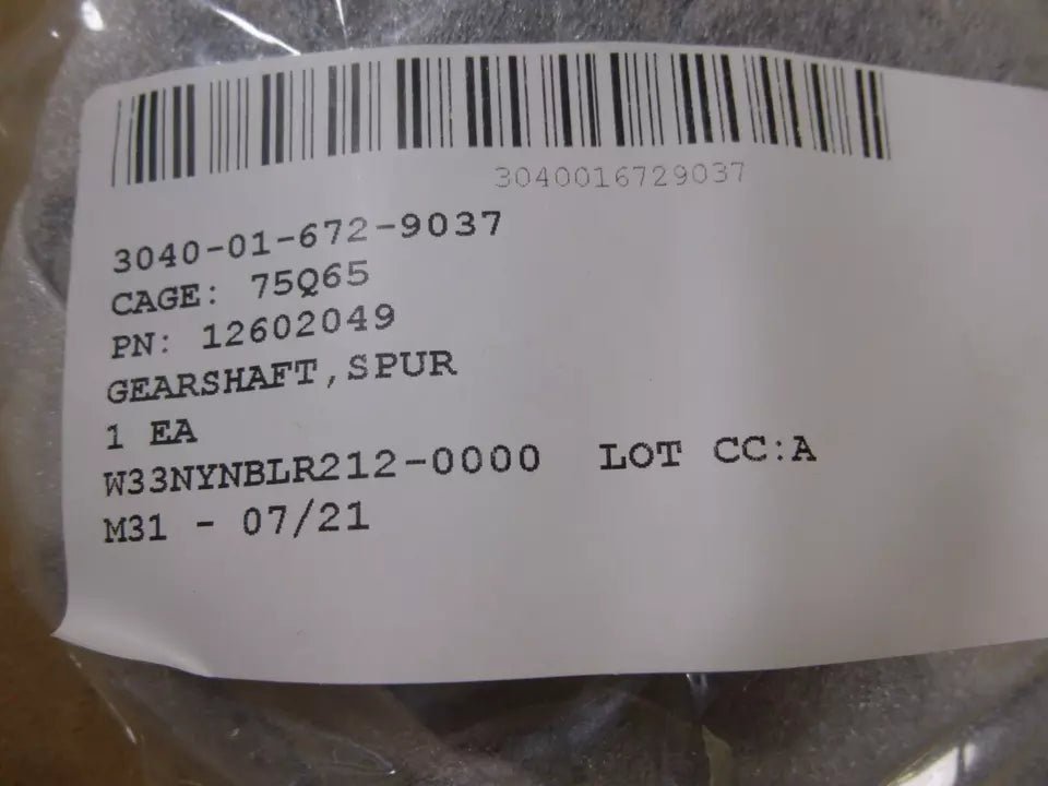 Oshkosh 12602049 Spur Gearshaft , 3040-01-672-9037 | Replacement Truck Parts, Trailer Accessories, Automobile Supplies, Car Parts &amp; Accessories
