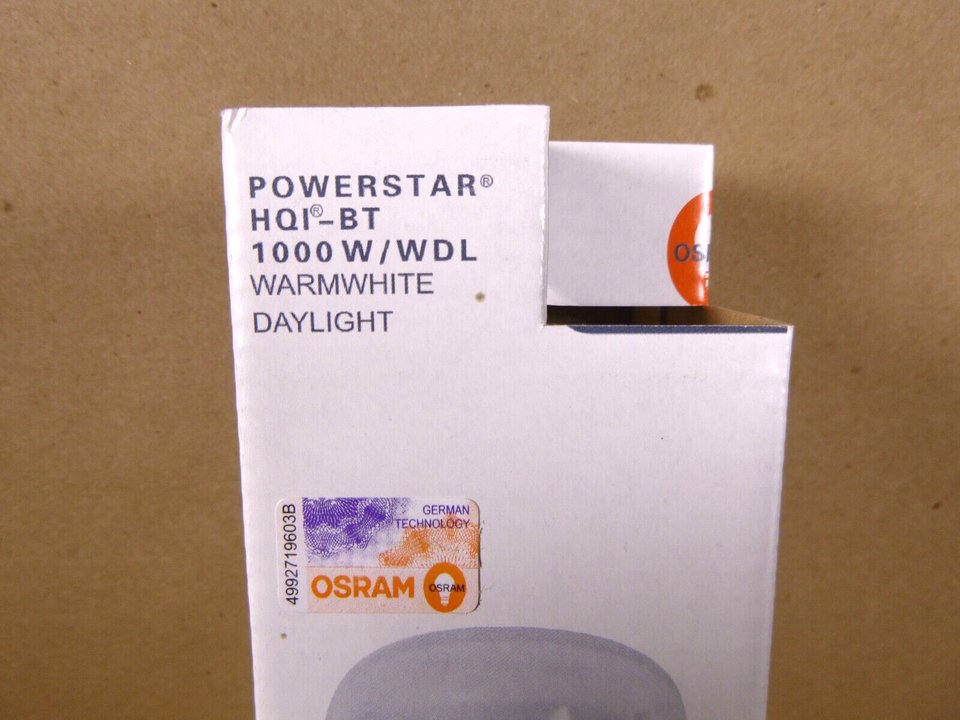 Osram HQI-BT 1000W/WDL E40 Base 66mm Dia. 1000 Watt Daylight Metal Halide Bulb | Industrial MRO Replacement Parts, Manufacturing Machine Parts &amp; Components, Heavy Equipment Parts Supplier