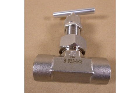 Parker 8F - U12LB - G - SS Stainless Steel Union Bonnett Valve 1/2" x 1/2" FNPT USA - Royal Equipment Royal Equipment