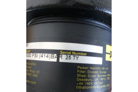 PARKER N314P - 1 - 10Q - M - 50 - M4M4 - 1 HYDRAULIC FILTER 6000PSI 414BAR M1000 M1070 HET - Royal Equipment Royal Equipment