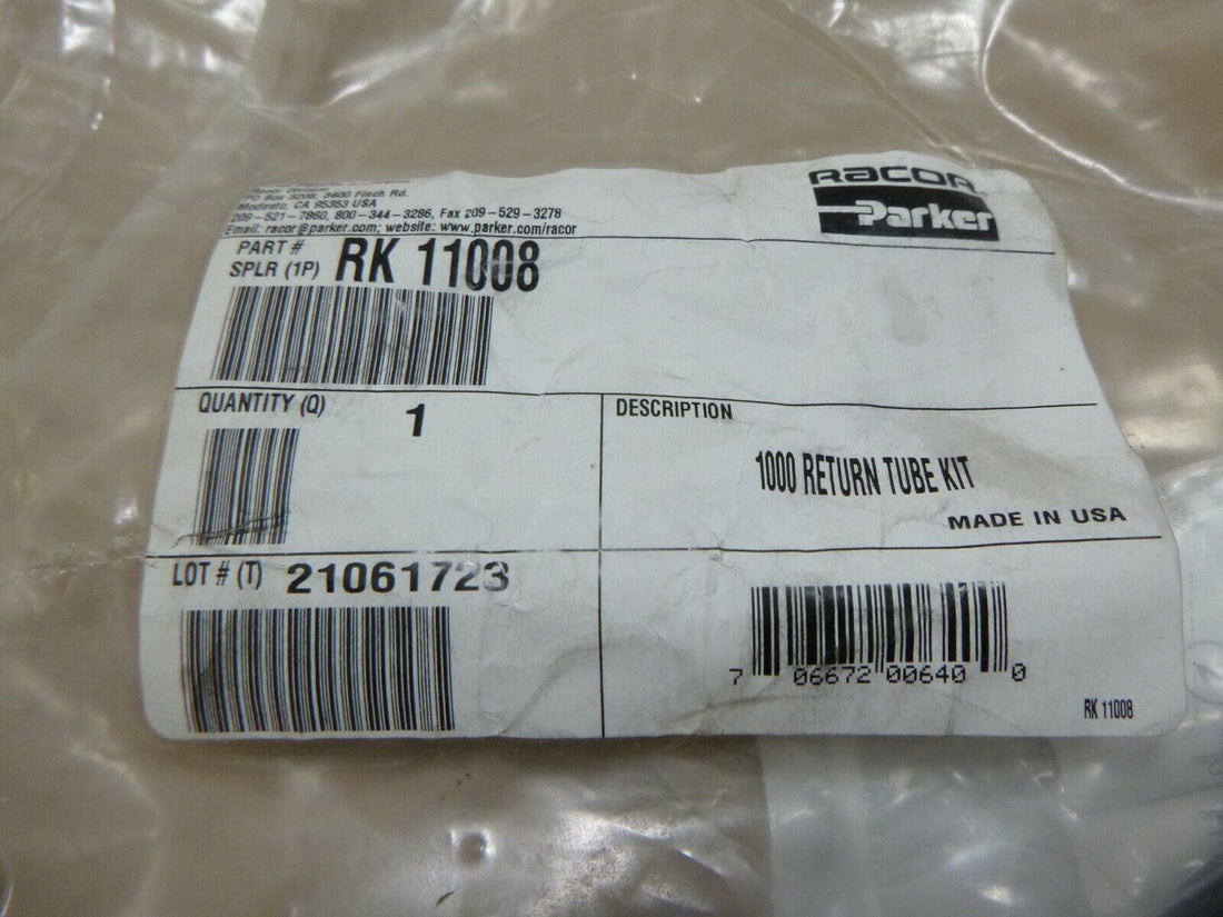 PARKER RACOR RK11008 RETURN TUBE FOR 1000MA SERIES MARINE TURBINE ASSEMBLY | Industrial MRO Replacement Parts, Manufacturing Machine Parts &amp; Components, Heavy Equipment Parts Supplier