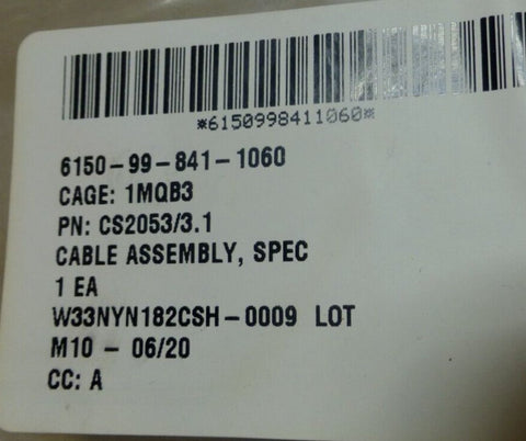 PEARSON C2053/3.1 AIRCRAFT SPECIAL PURPOSE CABLE , 6150 - 99 - 841 - 1060 - Royal Equipment PEARSON