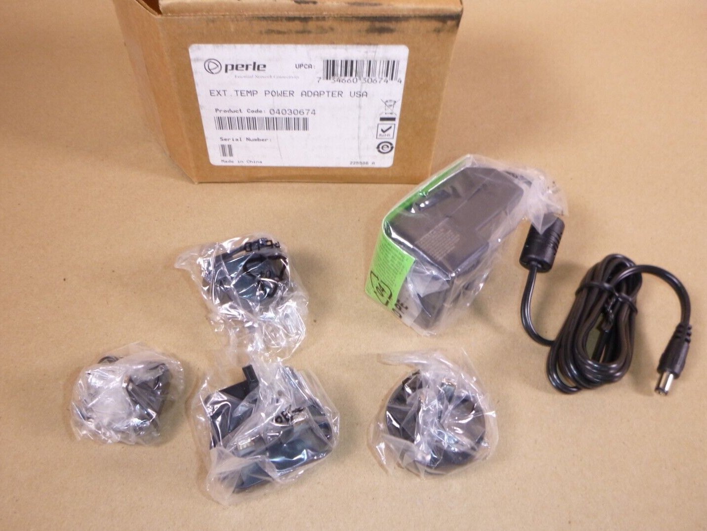 Perle 04030674 Extended Temperature 12V Power Adapter For IOLAN SDS2 T, SDS4 T | Industrial MRO Replacement Parts, Manufacturing Machine Parts &amp; Components, Heavy Equipment Parts Supplier
