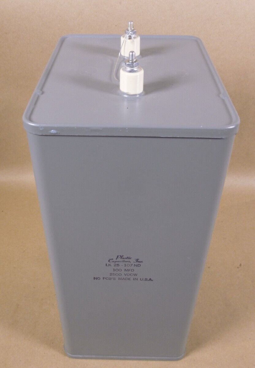 Plastic Capacitors Inc. LK25-107ND LK 25 - 107ND Capacitor 100MFD 2500VDCW USA | Electrical MRO Replacement Parts &amp; Components and Commercial Electrical Supplies Company