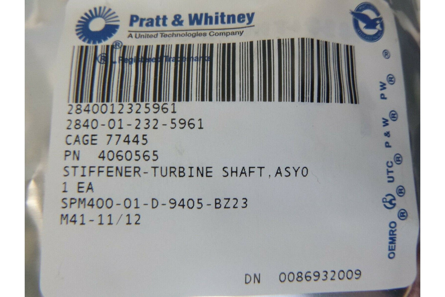 PRATT &amp; WHITNEY 4060565 TURBINE SHAFT HEATSHIELD STIFFENER , 2840-01-323-5961 | Industrial MRO Replacement Parts, Manufacturing Machine Parts &amp; Components, Heavy Equipment Parts Supplier