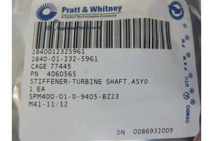 PRATT &amp; WHITNEY 4060565 TURBINE SHAFT HEATSHIELD STIFFENER , 2840-01-323-5961 | Industrial MRO Replacement Parts, Manufacturing Machine Parts &amp; Components, Heavy Equipment Parts Supplier