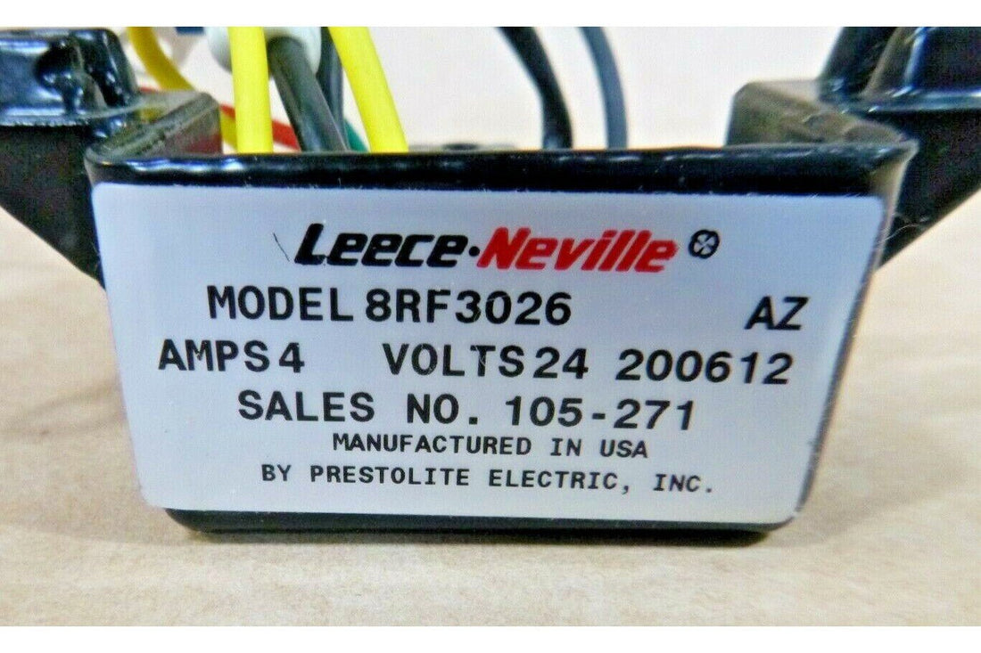 Prestolite Leece-Neville 24V 4 Amp Voltage Regulator 8RF3026, 105-271 | Industrial MRO Replacement Parts, Manufacturing Machine Parts &amp; Components, Heavy Equipment Parts Supplier