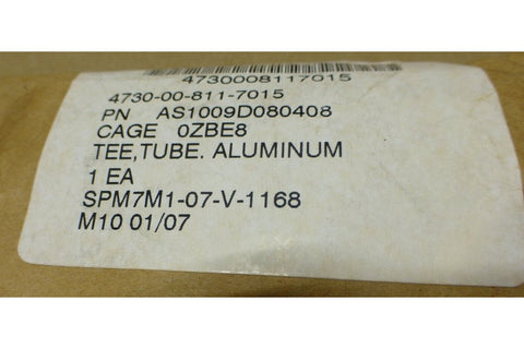 (QTY 2) AS1009D080408 AIRCRAFT ALUMINUM TUBE TEE ER834D080408 , 4730 - 00 - 811 - 7015 - Royal Equipment SAEParts