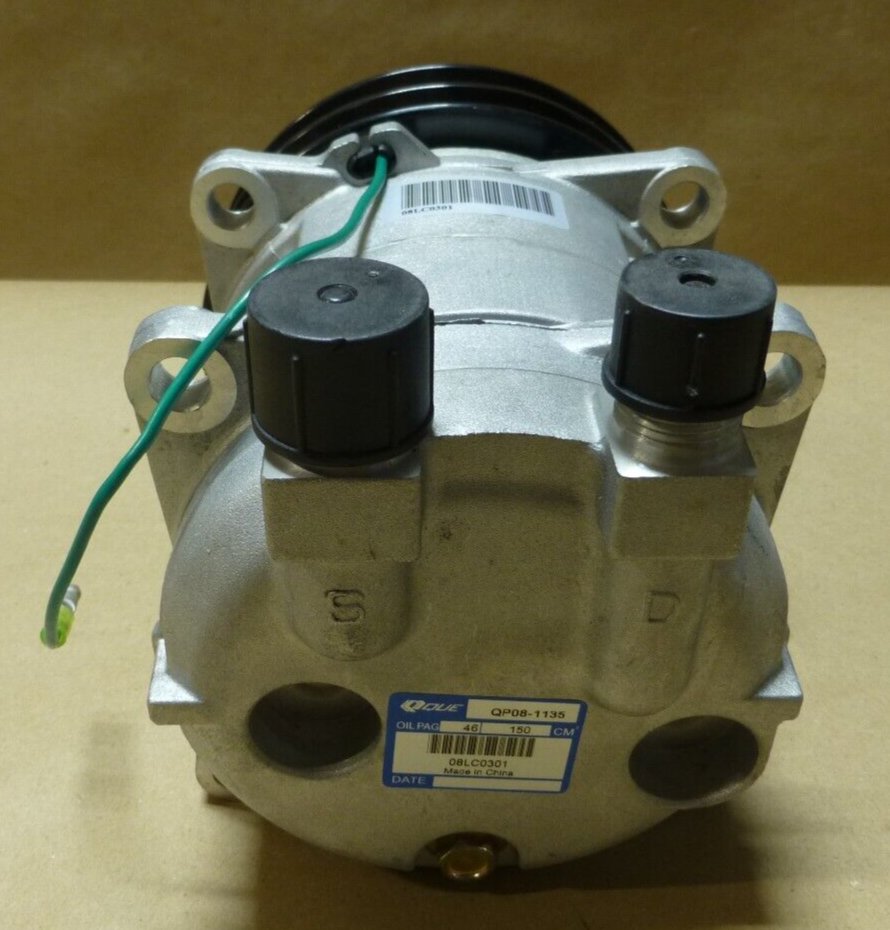 QUE QP08-1135 24V 2-GROOVE AC COMPRESSOR , 2521135 , 488-42015 , 435-52015 | Replacement Truck Parts, Trailer Accessories, Automobile Supplies, Car Parts &amp; Accessories