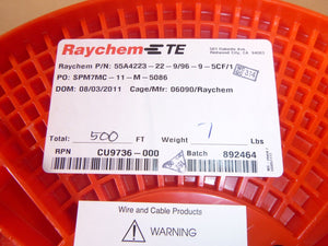 Raychem 55A4223 - 22, 2/22 AWG Cable (500' Spool) ETFE 600 Volt, Bell 30 - 232 - 22D2 - Royal Equipment RAYCHEM