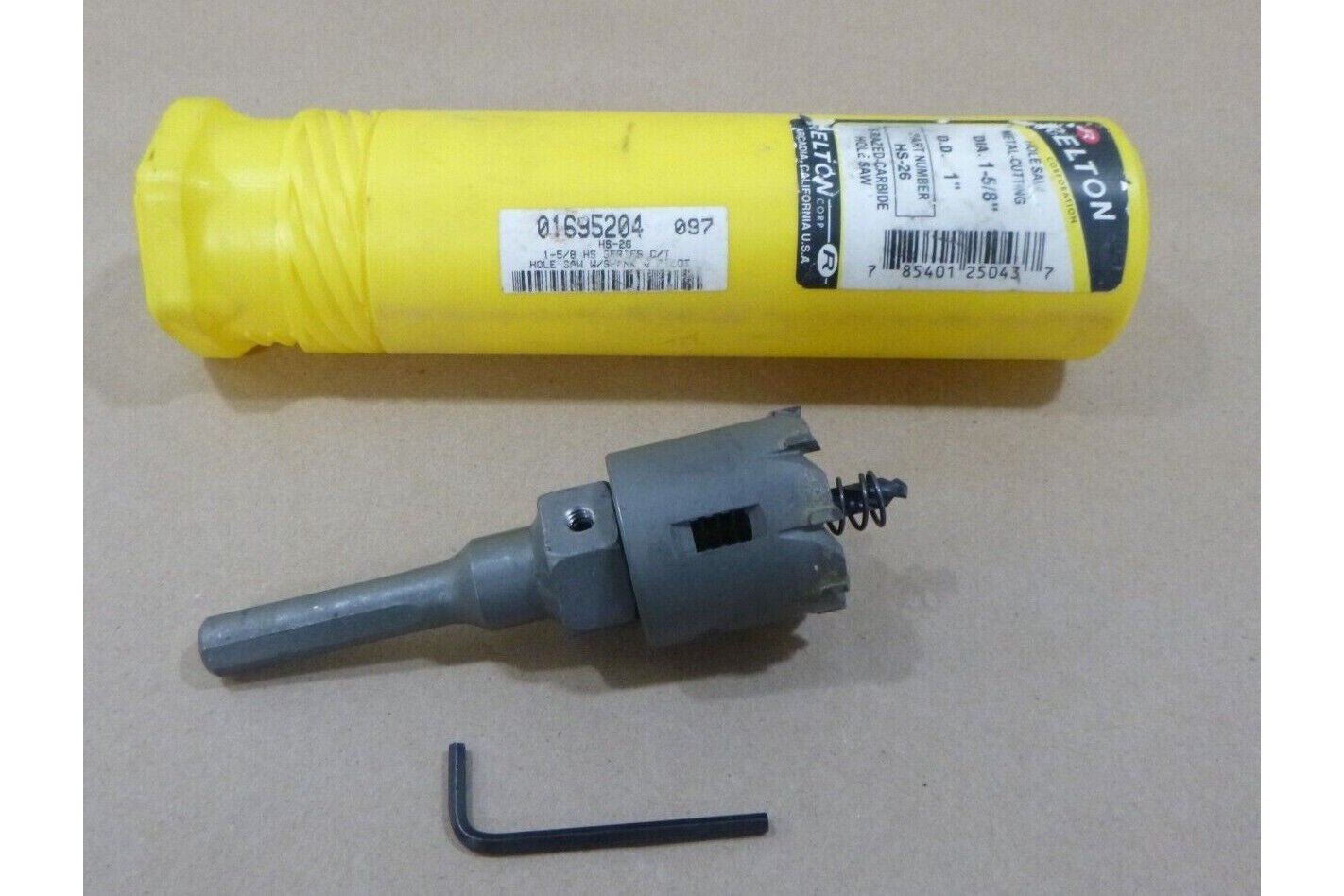 RELTON HS-26 1-5/8" Dia., 1" Cutting Depth, Carbide Tipped Hole Saws | Industrial MRO Tools and Replacement Industrial Equipment Components
