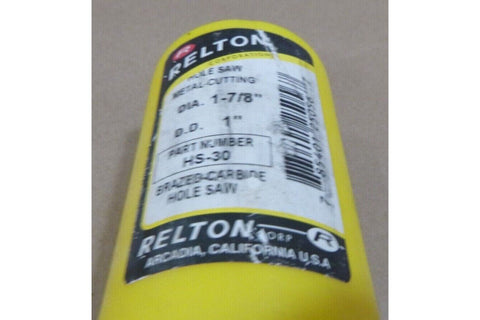 RELTON HS - 30 1 - 7/8" Dia., 1" Cutting Depth, Carbide Tipped Hole Saws - Royal Equipment ReltonBits, Chisels & Breaker Points