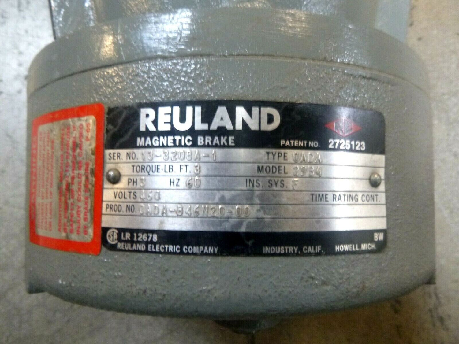 Reuland Electric 3/4 Hp 460V Slip Ring Crane Motor Complete W/ Reducer 24 Rpm | Industrial Tractor Parts Supplier and Surplus Tractor Parts &amp; Accessories