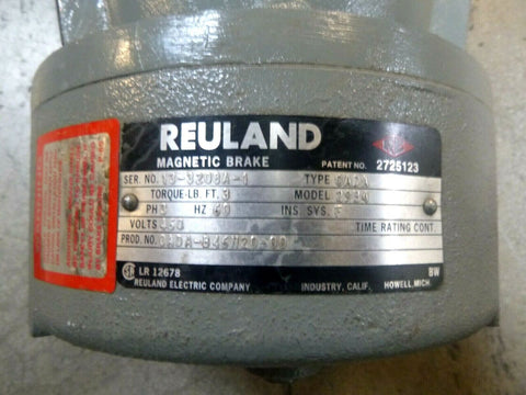 Reuland Electric 3/4 Hp 460V Slip Ring Crane Motor Complete W/ Reducer 24 Rpm - Royal Equipment Reuland Electric