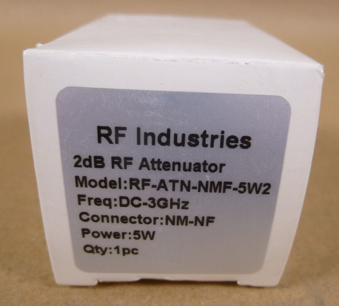 RF Industries RF-ATN-NMF-5W2 2dB RF Attenuator , 3GHz DC , NM-NF , 5 Watt | Industrial MRO Replacement Parts, Manufacturing Machine Parts &amp; Components, Heavy Equipment Parts Supplier