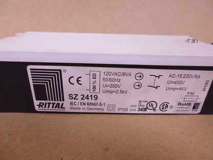 RITTAL SZ 2419 ELECTRICAL INTERLOCK SWITCH 8VA 120V AC 50/60HZ | Electrical MRO Replacement Parts &amp; Components and Commercial Electrical Supplies Company