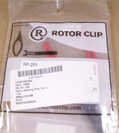 Rotor Clip RP-200 External Straight Tip Pliers, Made in USA | Industrial MRO Tools and Replacement Industrial Equipment Components