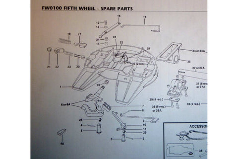 SAF Holland FW0100 Fifth Wheel Replacement Lock Set Spring XA - FW - 128 - Royal Equipment SAF HOLLAND