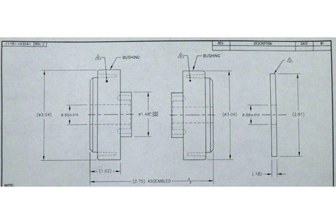 SB3 - 425 Internally Snubbed Neoprene Isolator 425 Lb. Load 0.66" Hole 2.75 Tall - Royal Equipment Royal Equipment