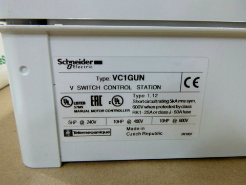 Schneider Electric VC1GUN Picture TeSys Vario Enclosed Emergency Switch 20 Amp - Royal Equipment SCHNEIDER