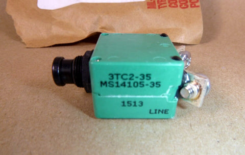 Sensata Klixon Mil - Spec Circuit Breaker 3TC2 - 35, MS14105 - 35, 5925 - 01 - 586 - 6551 - Royal Equipment SENSATA