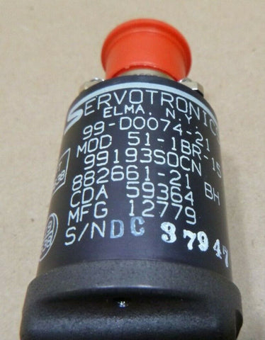 SERVOTRONICS 99 - D0074 - 21 SOLENOID VALVE CONTROL 882661 - 21 , 4810 - 01 - 261 - 5226 - Royal Equipment SERVOTRONICS