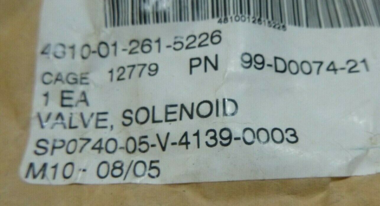 SERVOTRONICS 99-D0074-21 SOLENOID VALVE CONTROL 882661-21 , 4810-01-261-5226 | Industrial MRO Replacement Parts, Manufacturing Machine Parts &amp; Components, Heavy Equipment Parts Supplier