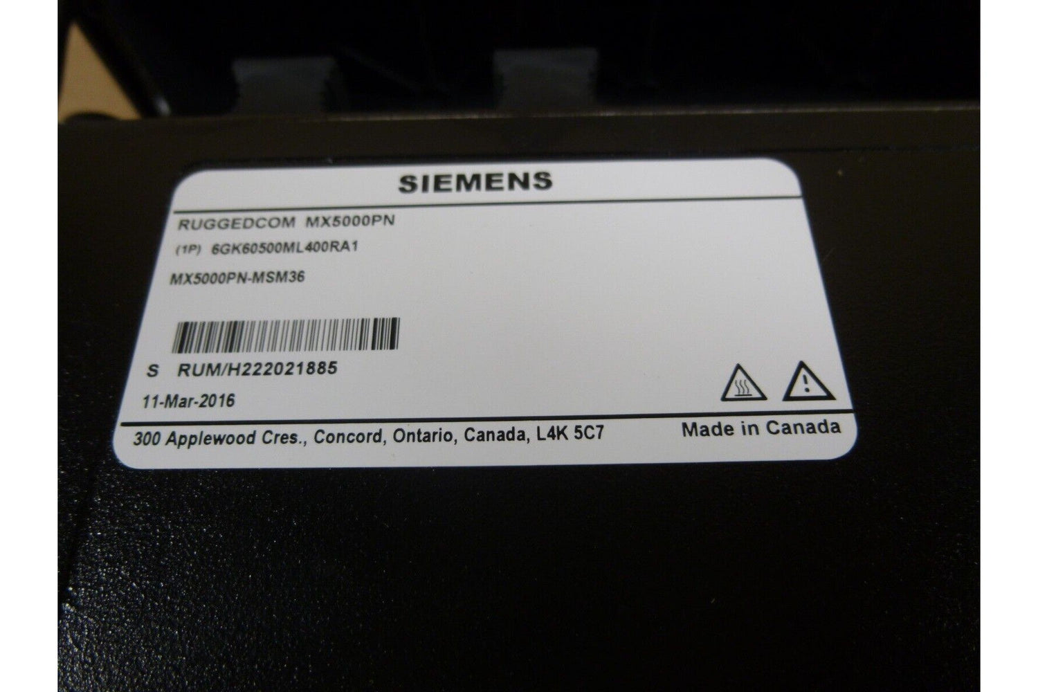 SIEMENS 6GK6050-0ML40-0RA1 Ruggedcom Module 2x 1000LX Singlemode, MX5000PN MSM36 | Electrical MRO Replacement Parts &amp; Components and Commercial Electrical Supplies Company