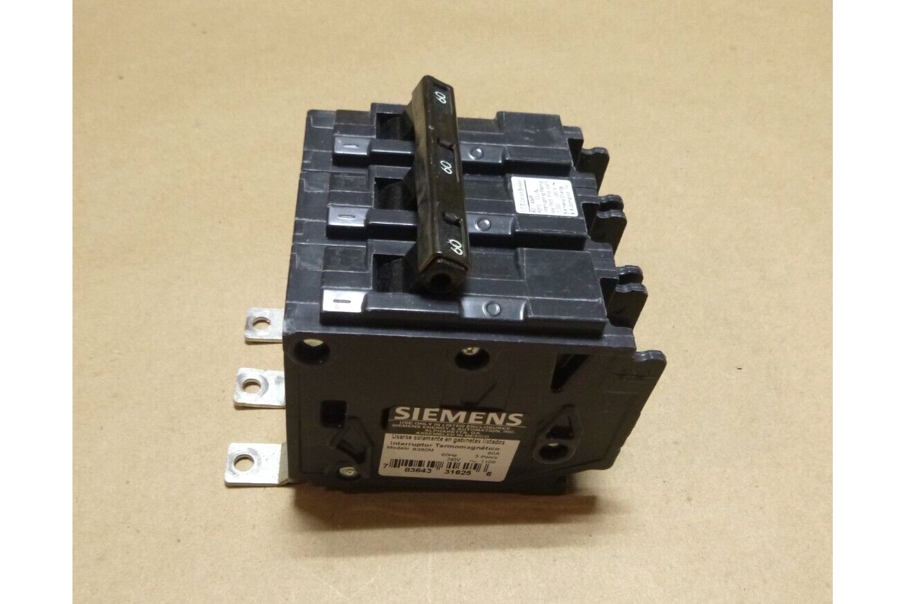 Siemens B360M - Circuit Breaker 60A 3p 240V 10K, 50C | Electrical MRO Replacement Parts &amp; Components and Commercial Electrical Supplies Company