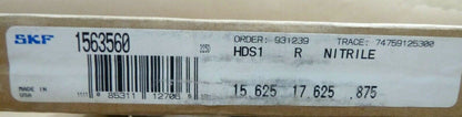 SKF 1563560 Single Lip Oil Seal - Solid, 15.625" ID 17.625" OD, 0.875" W, HDS1 | Industrial MRO Replacement Parts, Manufacturing Machine Parts &amp; Components, Heavy Equipment Parts Supplier