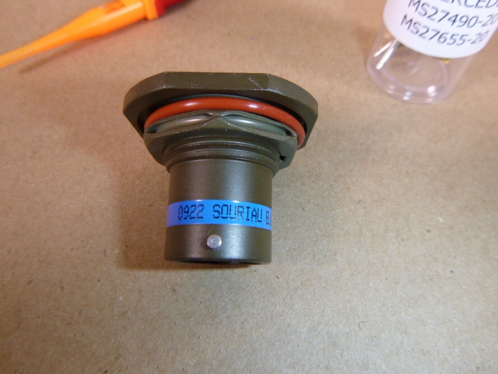 Souriau Circular MIL Spec Connector 6P SZ11 Jam Nut Receptacle MS27468T11B98S | Electrical MRO Replacement Parts &amp; Components and Commercial Electrical Supplies Company