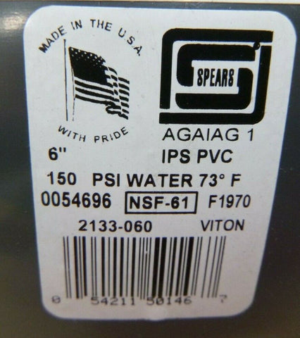 SPEARS 2133 - 060 COMPACT BALL VALVE - FLANGED END STYLE - PVC - 6" 6IN NOMINAL - Royal Equipment SPEARS